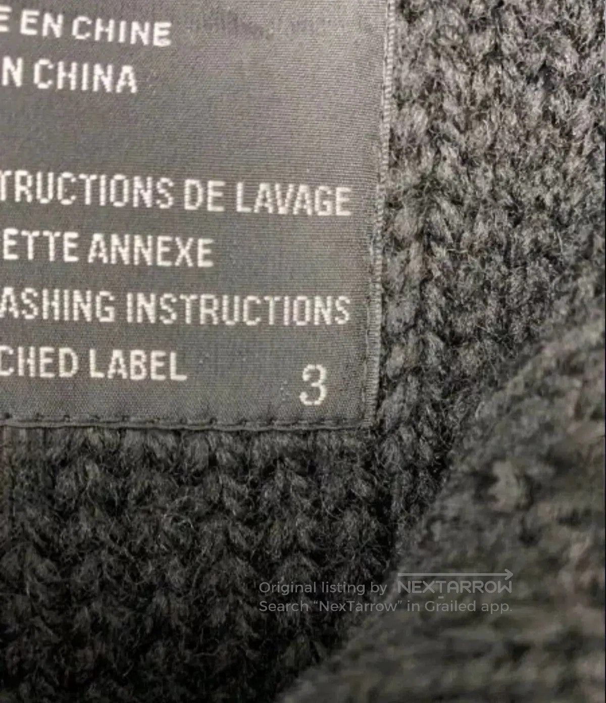 Other Y's Yohji Yamamoto Black Wool Knit Coat. Size L / US 10 / IT 46 - 5 Thumbnail