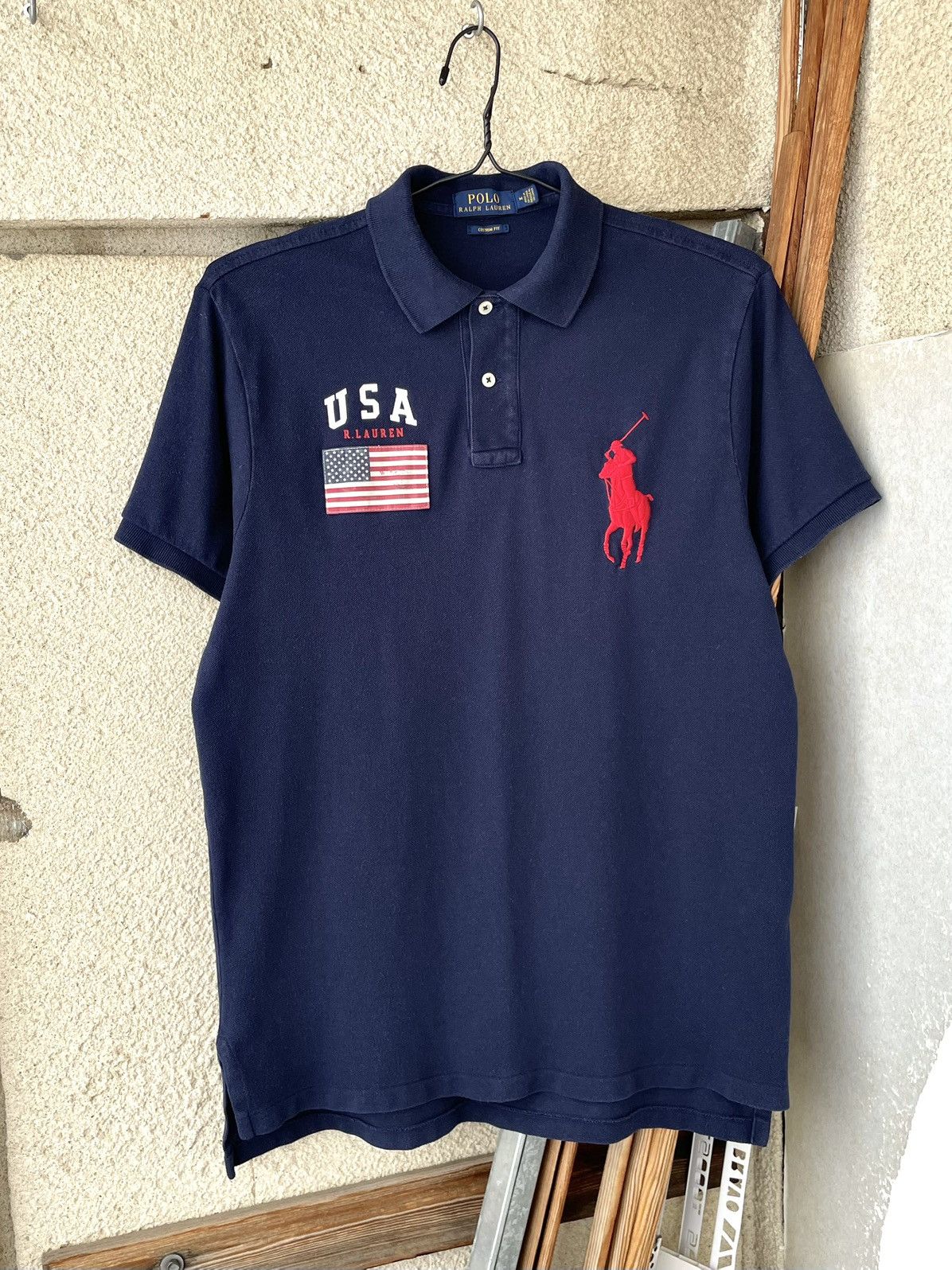 Polo Ralph Lauren Polo Ralph Lauren USA Flag Logo Chief Keef T Shirt Vintage Size US M / EU 48-50 / 2 - 7 Thumbnail