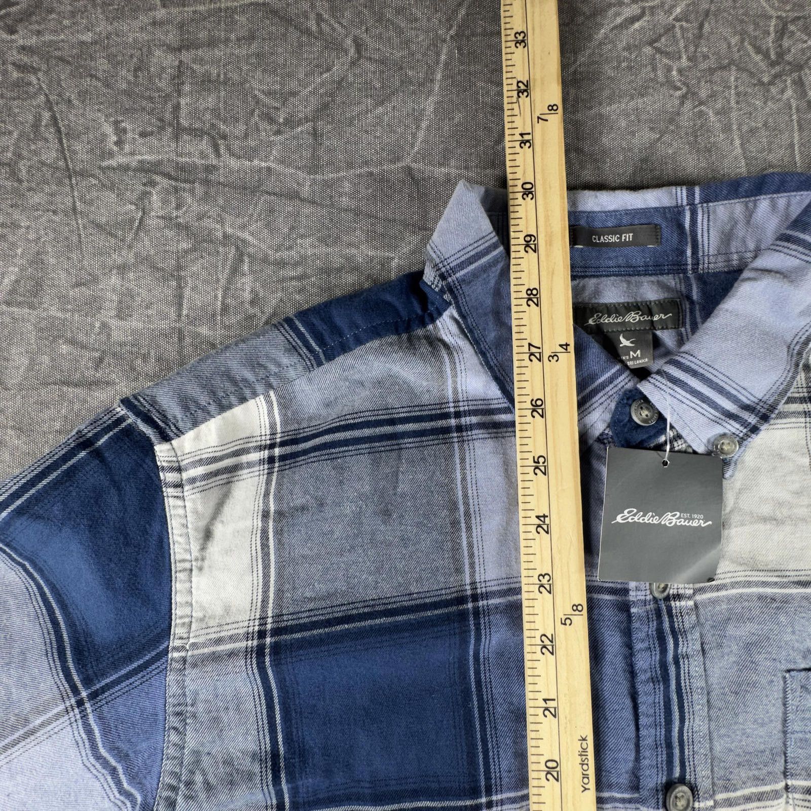 L.L. Bean Eddie Bauer Shirt Women's M Blue Brown Classic Fit Plaid NEW Size US L / EU 52-54 / 3 - 4 Thumbnail