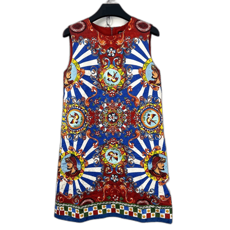 Dolce & Gabbana Dolce&Gabbana Sleeveless Printed Dress in Size 40 Size S / US 4 / IT 40 - 1 Thumbnail