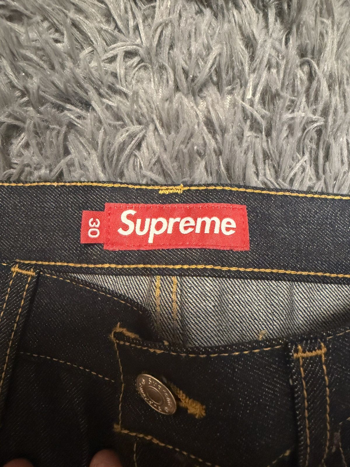 Supreme Supreme Rigid Indigo Inset Spellout Baggy Jean (Size 30) Size US 30 / EU 46 - 4 Thumbnail