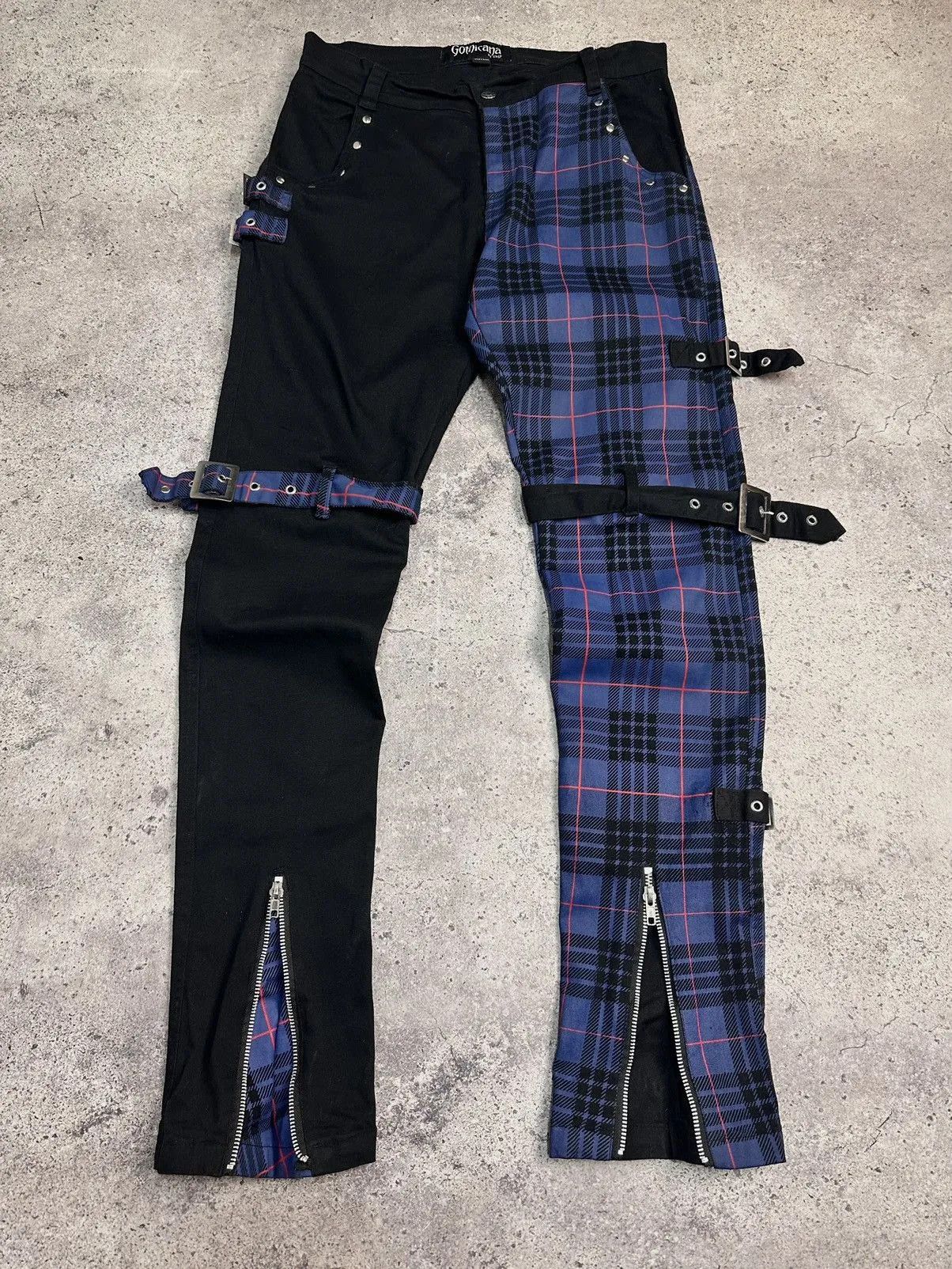 Gotcha 👉 Vintage Gothicana EMP Y2K Gothic Pants Metal Style Size US 34 / EU 50 - 2 Thumbnail