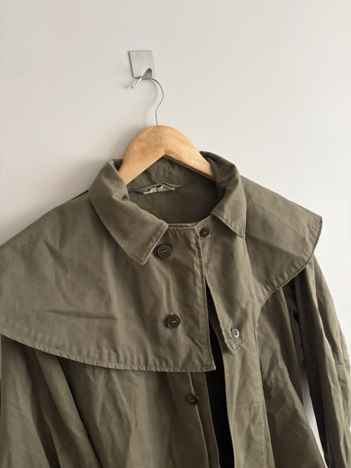 Vintage Olive Military Utility Jacket with Detachable Cape Size US M / EU 48-50 / 2 - 7 Thumbnail