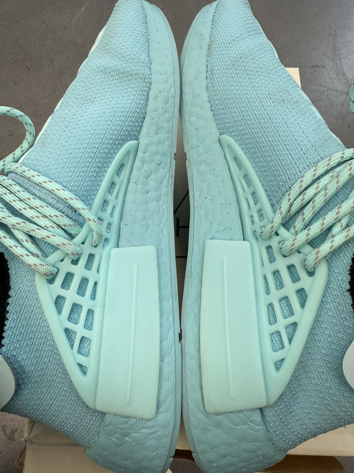 Adidas 2021 Adidas Human Race Hu NMD Pharrell Clear Aqua Size US 8.5 / EU 41-42 - 3 Thumbnail