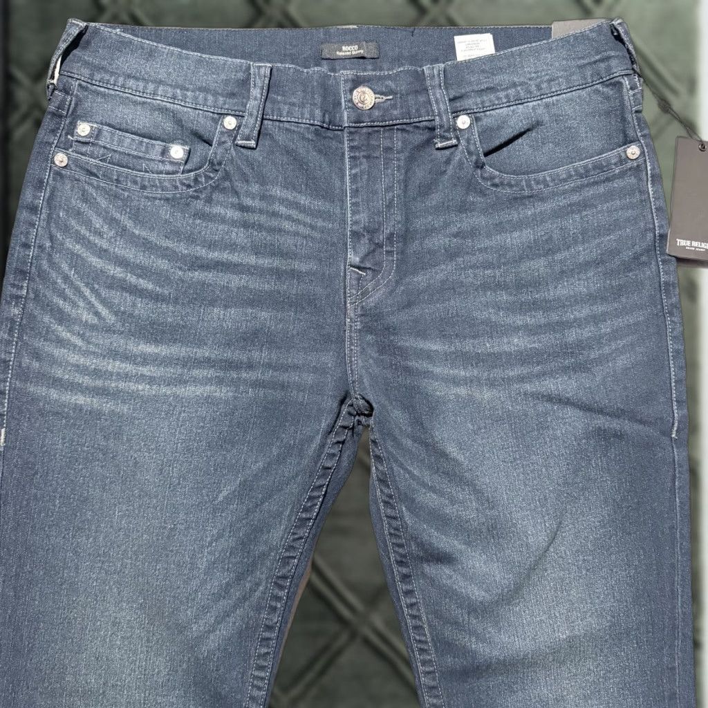 True Religion VINTAGE True Religion Rocco Relaxed Skinny Jeans Mens Dark Blue Pockets Zip Fly 38 NWT - Jeans, Men, Dark Blue, True Religion, 38, Zip Fly Size US 38 / EU 54 - 1 Thumbnail