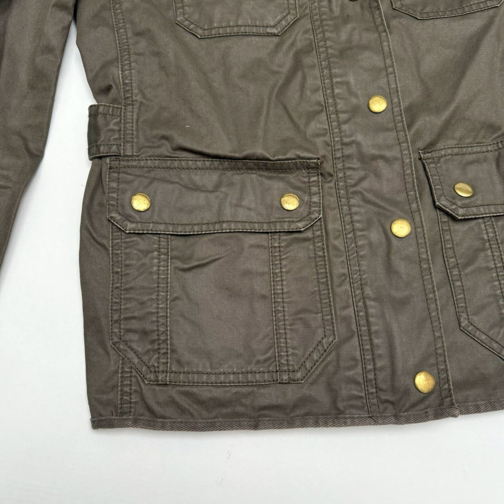 J.Crew J.CREW Downtown Field Jacket Women's XS Cotton Moss Brown Waxed Canvas 19034 Buckskin Brown Jacket Womens XS Cotton Moss Brown Waxed Canvas 19034 Size XS / US 0-2 / IT 36-38 - 4 Thumbnail