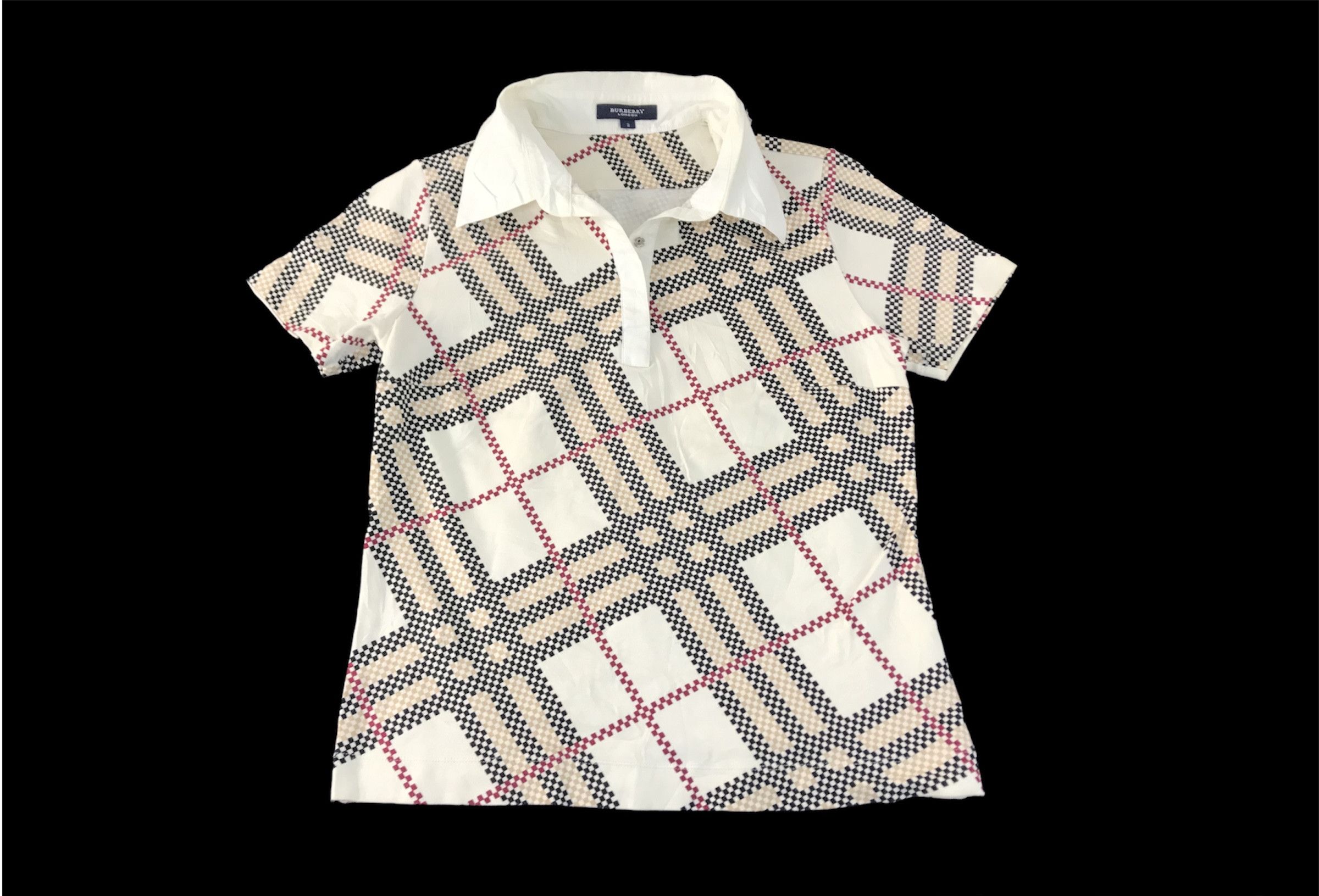 Burberry Burberry London Checked Monogram Polo Tee T-shirt Size S / US 4 / IT 40 - 1 Thumbnail