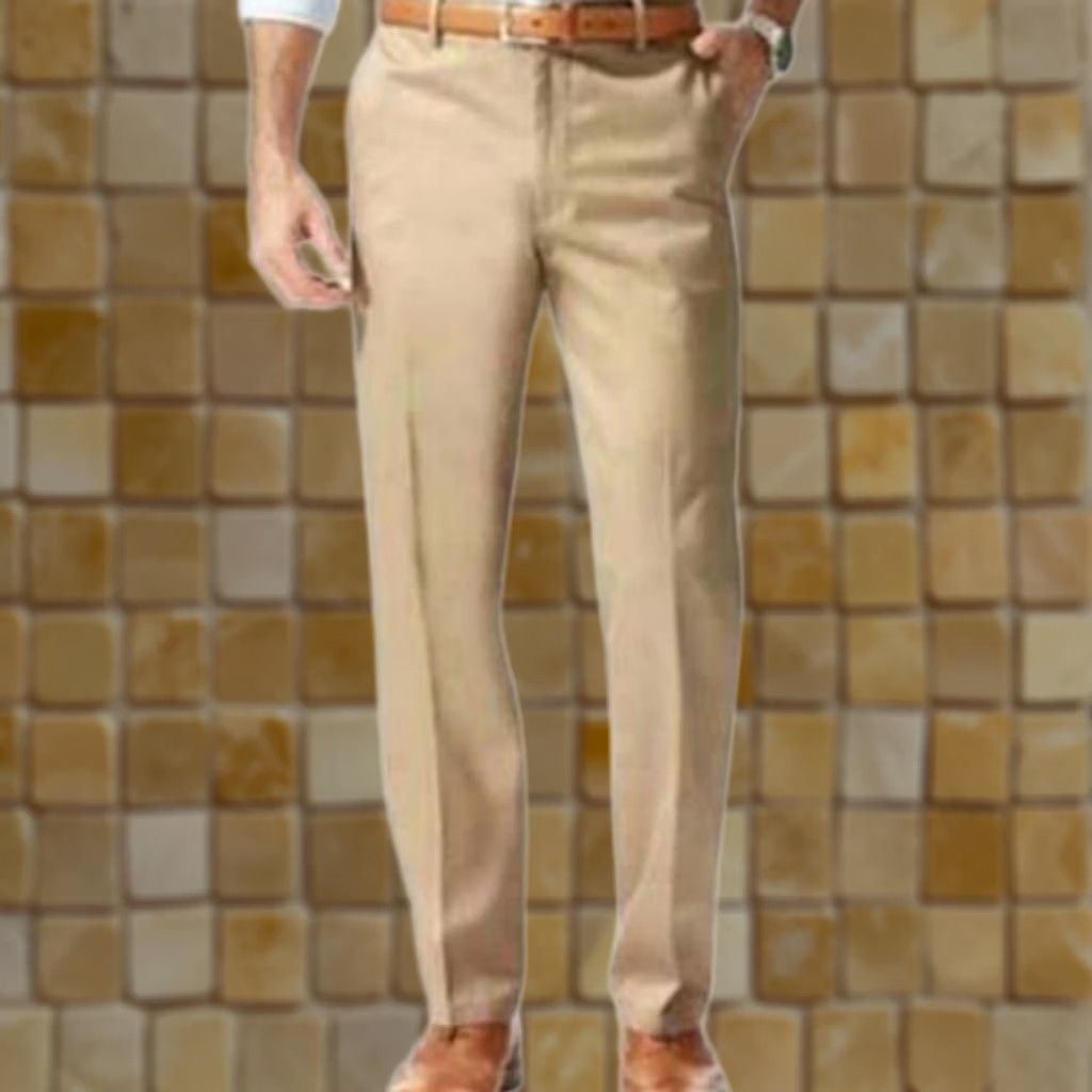 Dockers DOCKERS Classic Signature Flat Front Dress Pants Brown 44 x 30 Timberwolf Black Label Mens Regular 44in 30in Shirt Size US 44 / EU 60 - 1 Preview