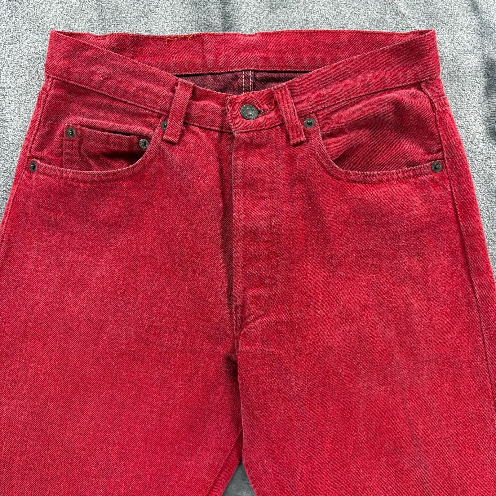Levi's 1983 Vintage Levi’s 501 Distressed Selvedge Red USA Made Den Size US 28 / EU 44 - 3 Thumbnail