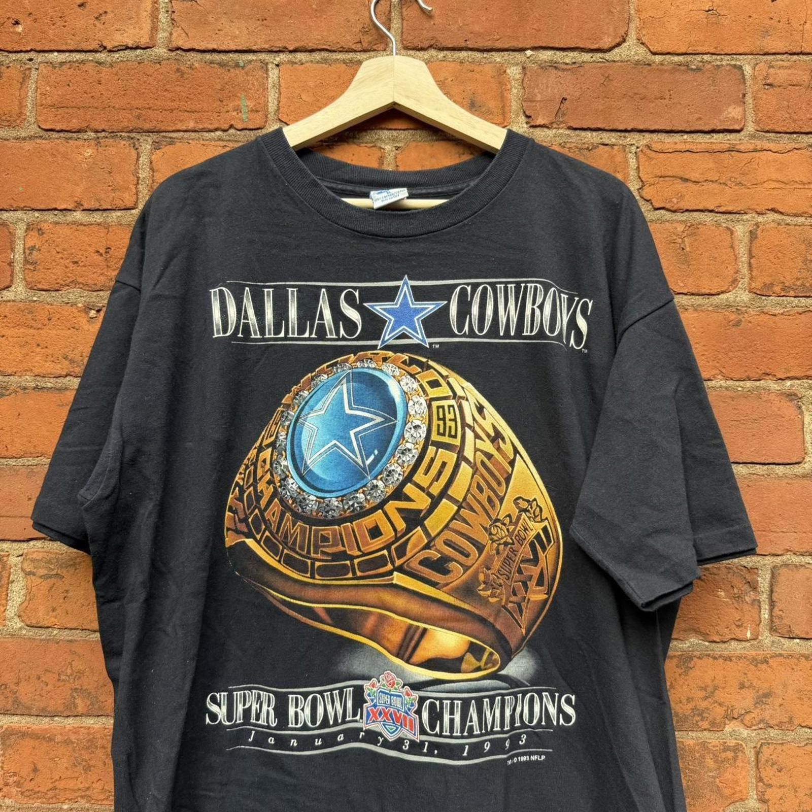 Salem Sportswear Vintage Dallas cowboys Super Bowl champions ring t shirt 93 Size US XL / EU 56 / 4 - 2 Thumbnail