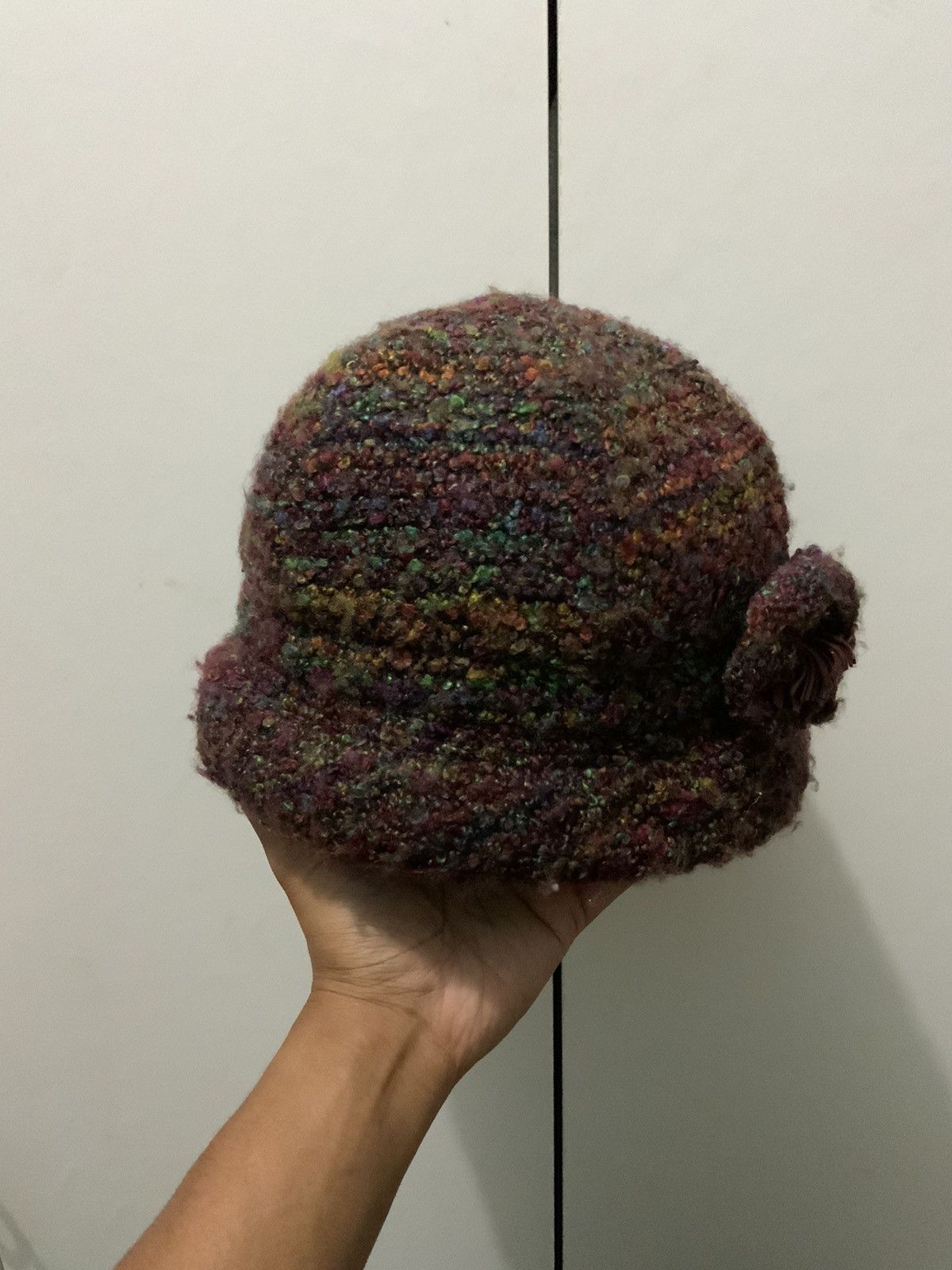 Japanese Brand Femne Rose Fur Maroon Japan Made Bucket Hat Size ONE SIZE - 5 Thumbnail