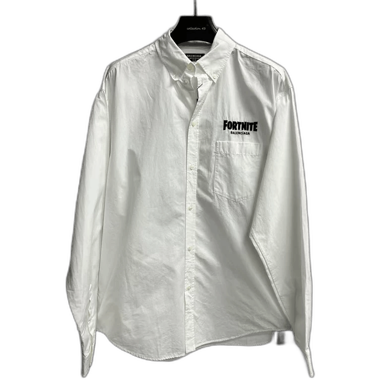 Balenciaga Balenciaga White Long Sleeve Button-Up Shirt Size US M / EU 48-50 / 2 - 1 Thumbnail