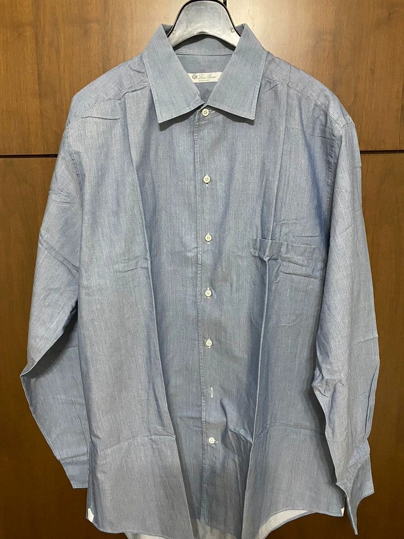 Loro Piana LORO PIANA Pure cotton shirt Size US XL / EU 56 / 4 - 1 Thumbnail