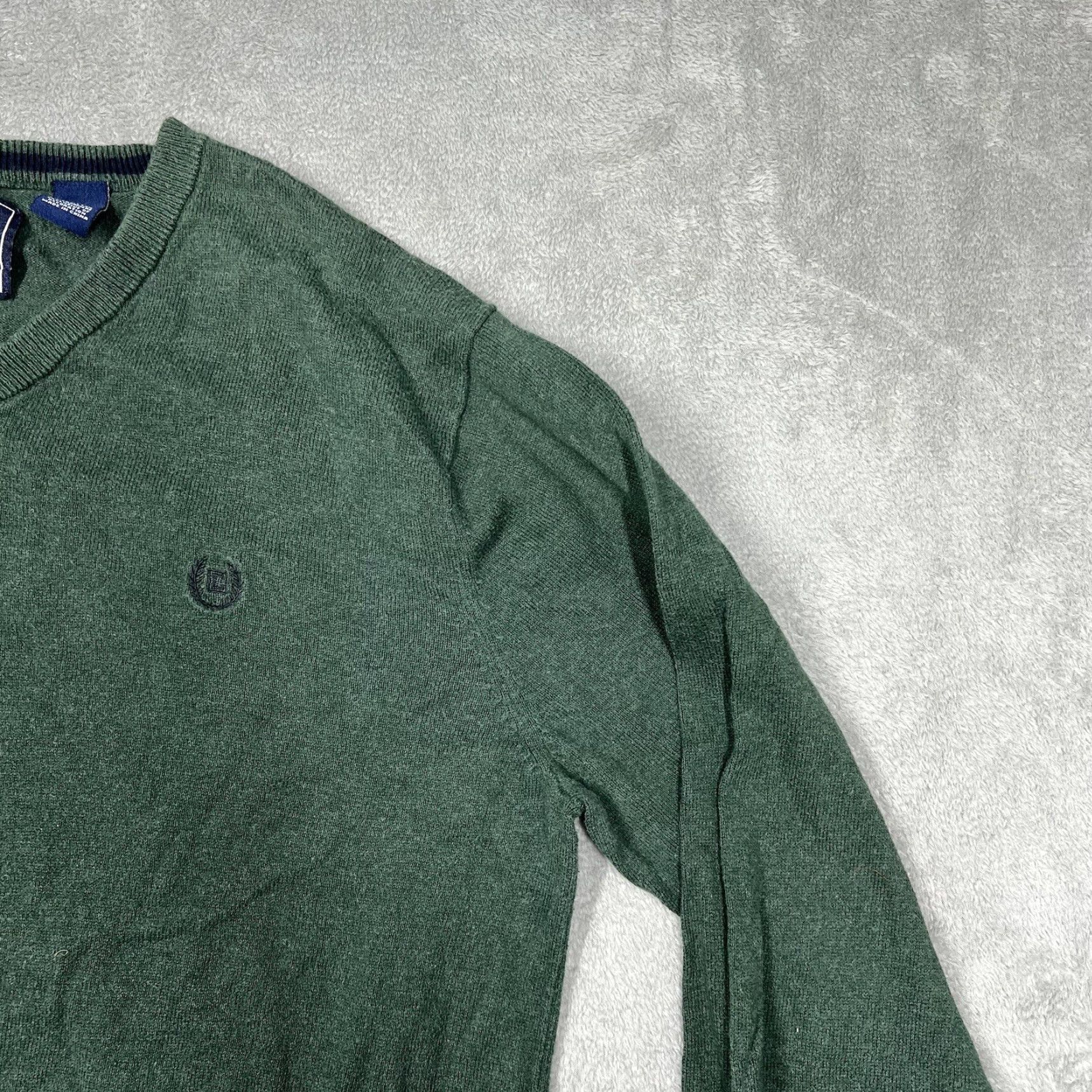 Chaps Chaps Sweater Mens Large V-Neck Pullover Tight-Knit Hunter Green Midweight Crew Neck Casual-Party/Cocktail Size US L / EU 52-54 / 3 - 3 Thumbnail