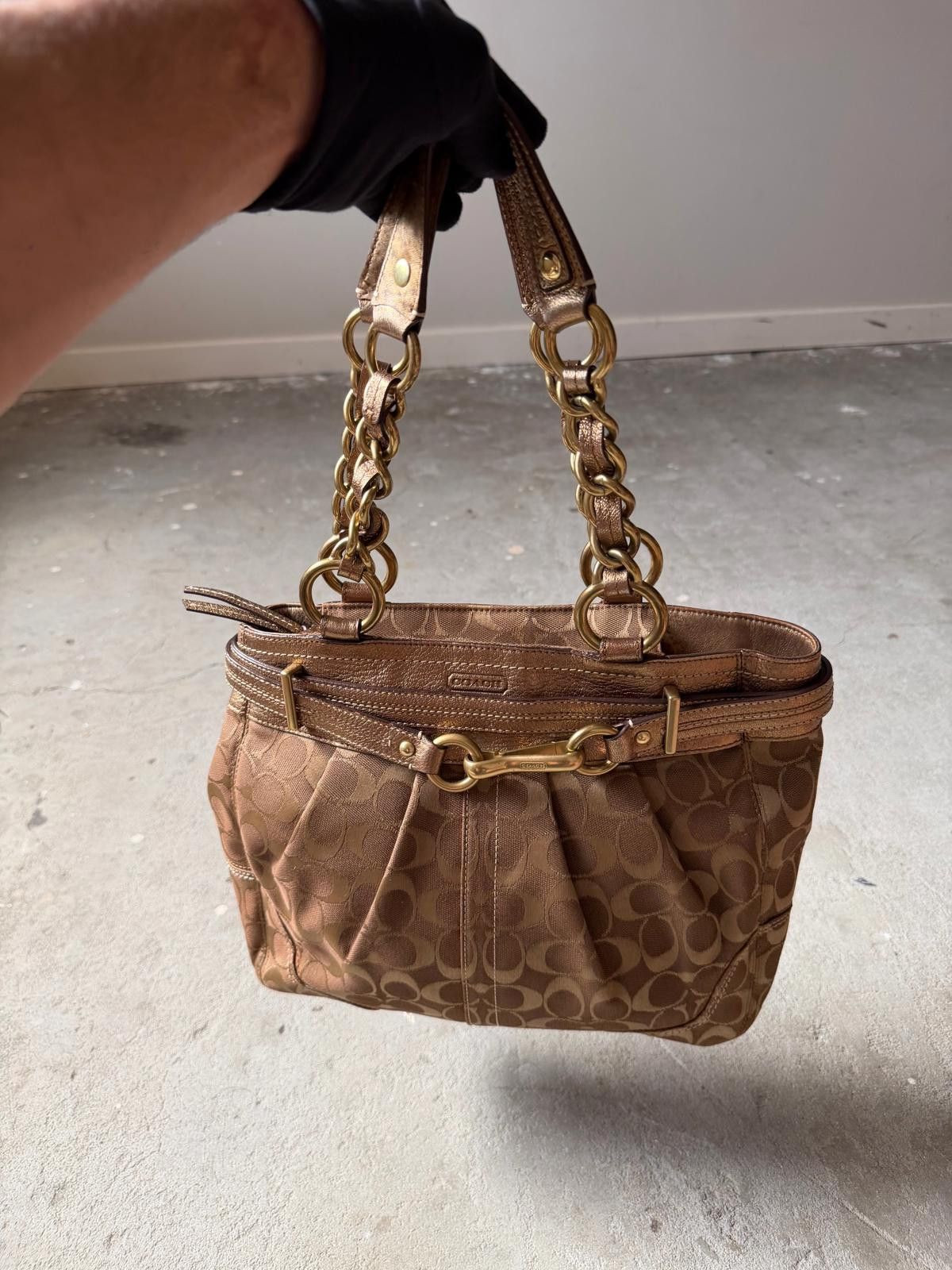 Coach Coach Signature Hampton Clip Shoulder Brown/Gold Size ONE SIZE - 5 Thumbnail