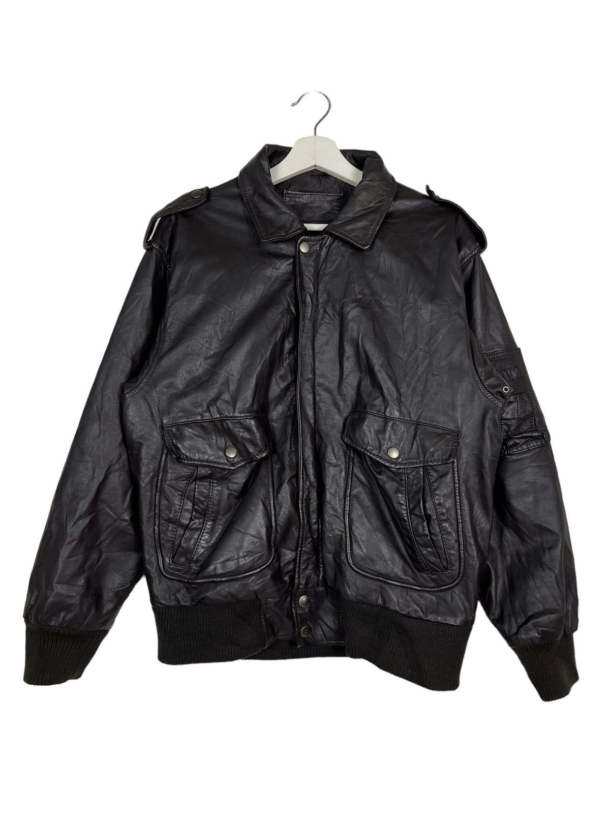 Japanese Brand 🔥 VINTAGE 60s COWHIDE AVIATOR LEATHER JACKET Size US M / EU 48-50 / 2 - 2 Thumbnail