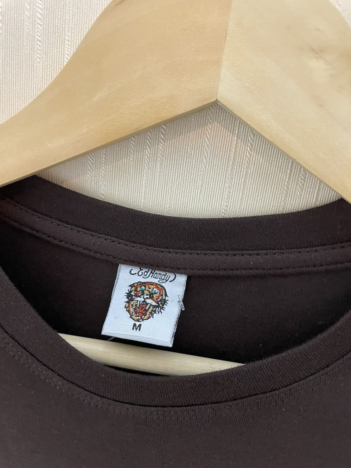 Ed Hardy × Japanese Brand Ed hardy vintage Japanese brown T shirt Size US M / EU 48-50 / 2 - 8 Thumbnail