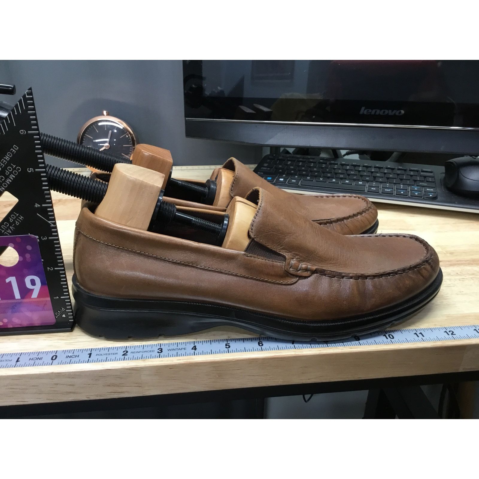 Rockport Rockport Preston Venetian Brown Leather Men's 11.5 Loafers Size US 11.5 / EU 44-45 - 2 Thumbnail