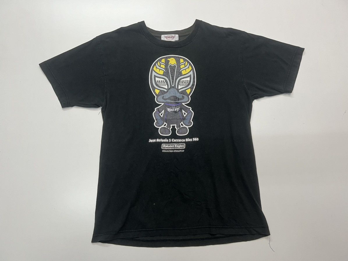 image of Vintage Rakuten Eagles X Pansonworks Tshirt in Black, Men's (Size Medium)