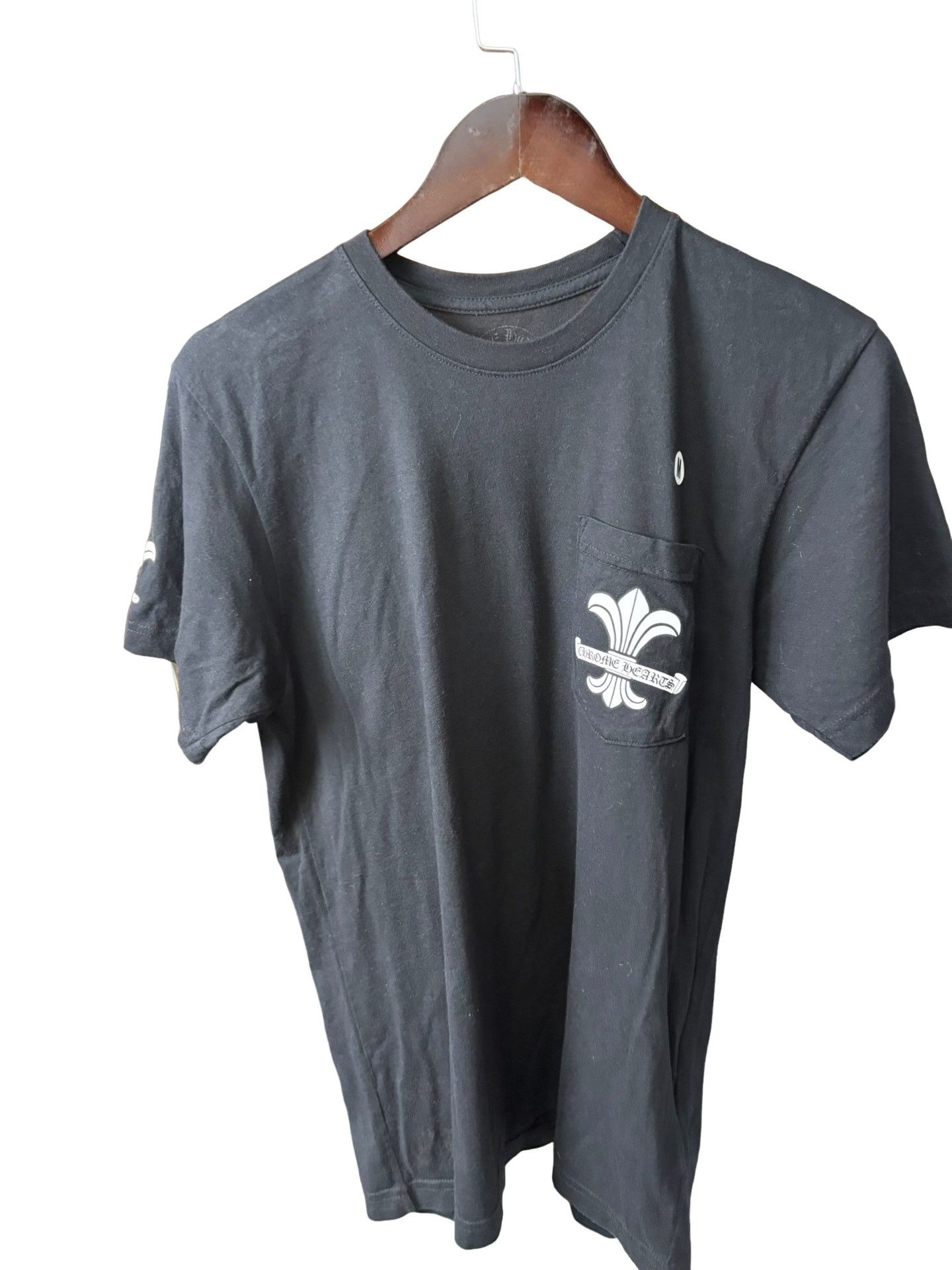 Chrome Hearts Chrome Hearts Fleur De Lis Scroll Logo Pocket Tshirt