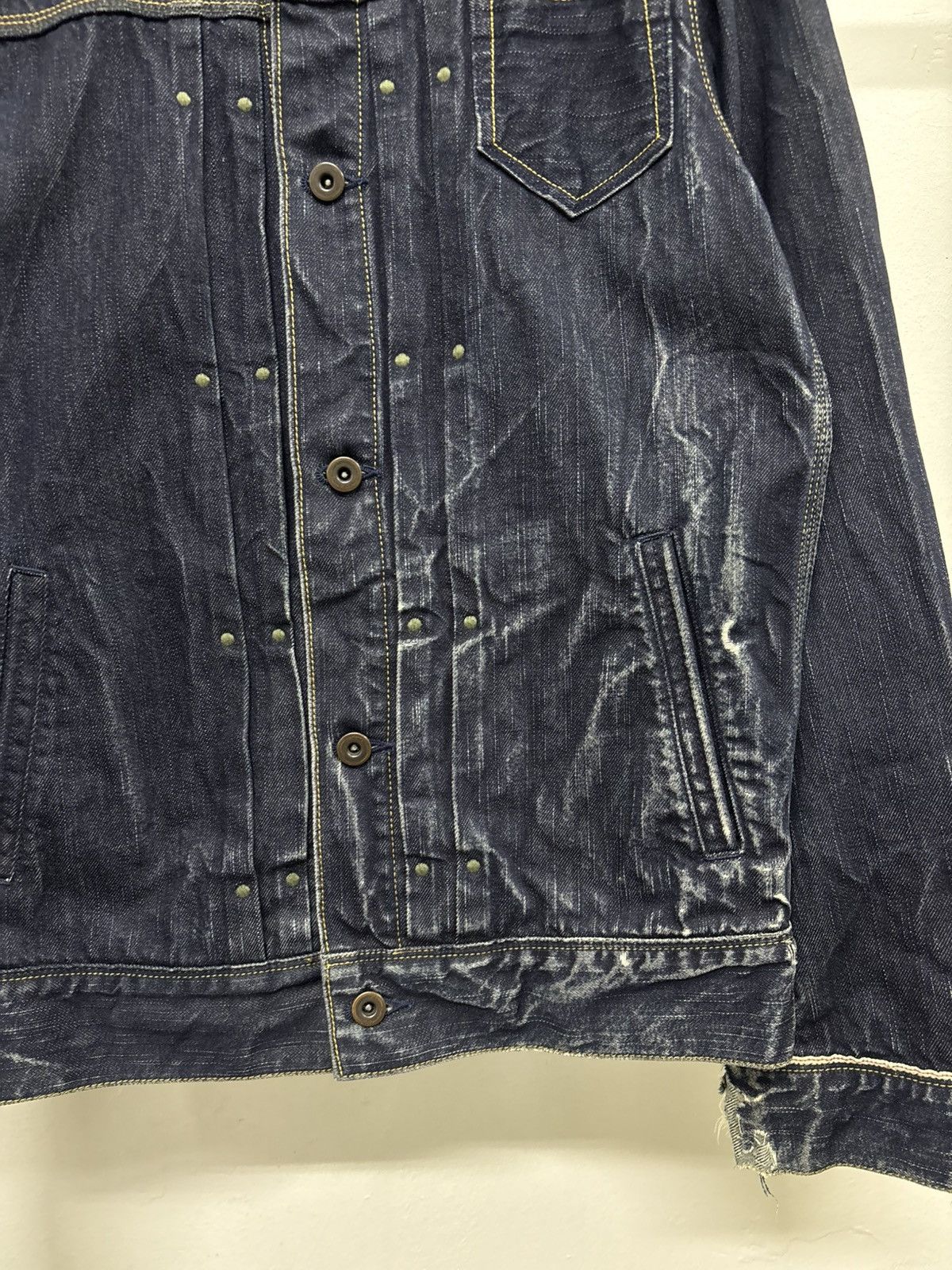 Japanese Brand Japan Selvedge Denim Jeans Type 2 II Distressed Jacket Size US S / EU 44-46 / 1 - 8 Thumbnail