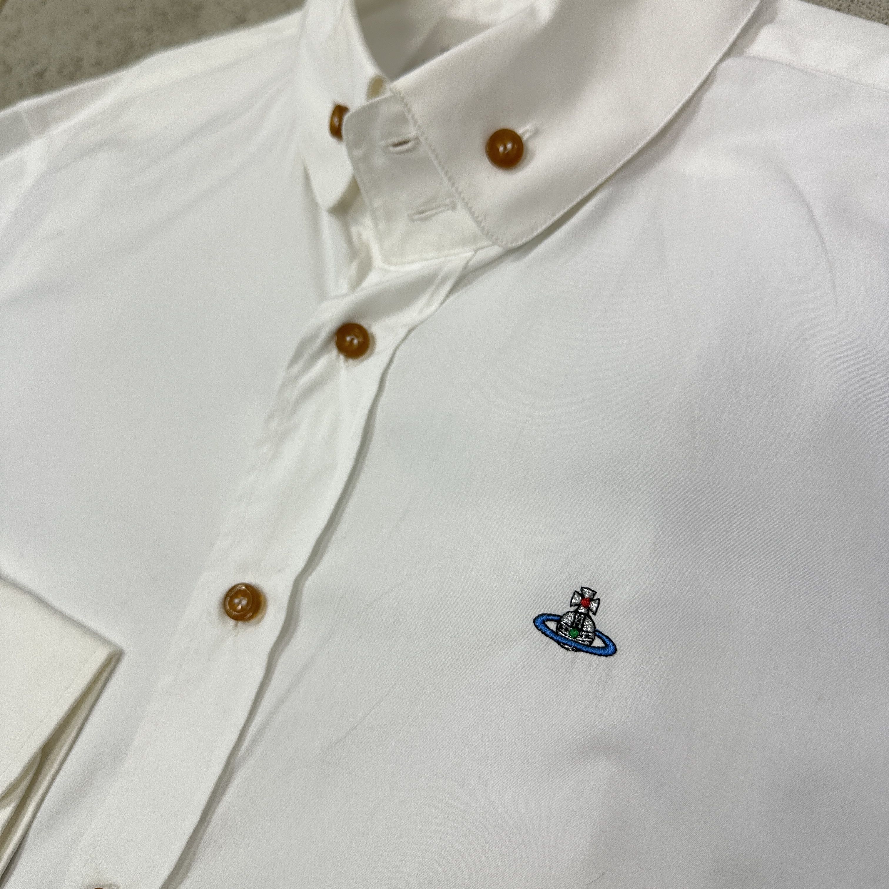 Vivienne Westwood Vintage Classy Vivienne Westwood Embroidered Orb Shirt Y2K Size US XL / EU 56 / 4 - 4 Thumbnail