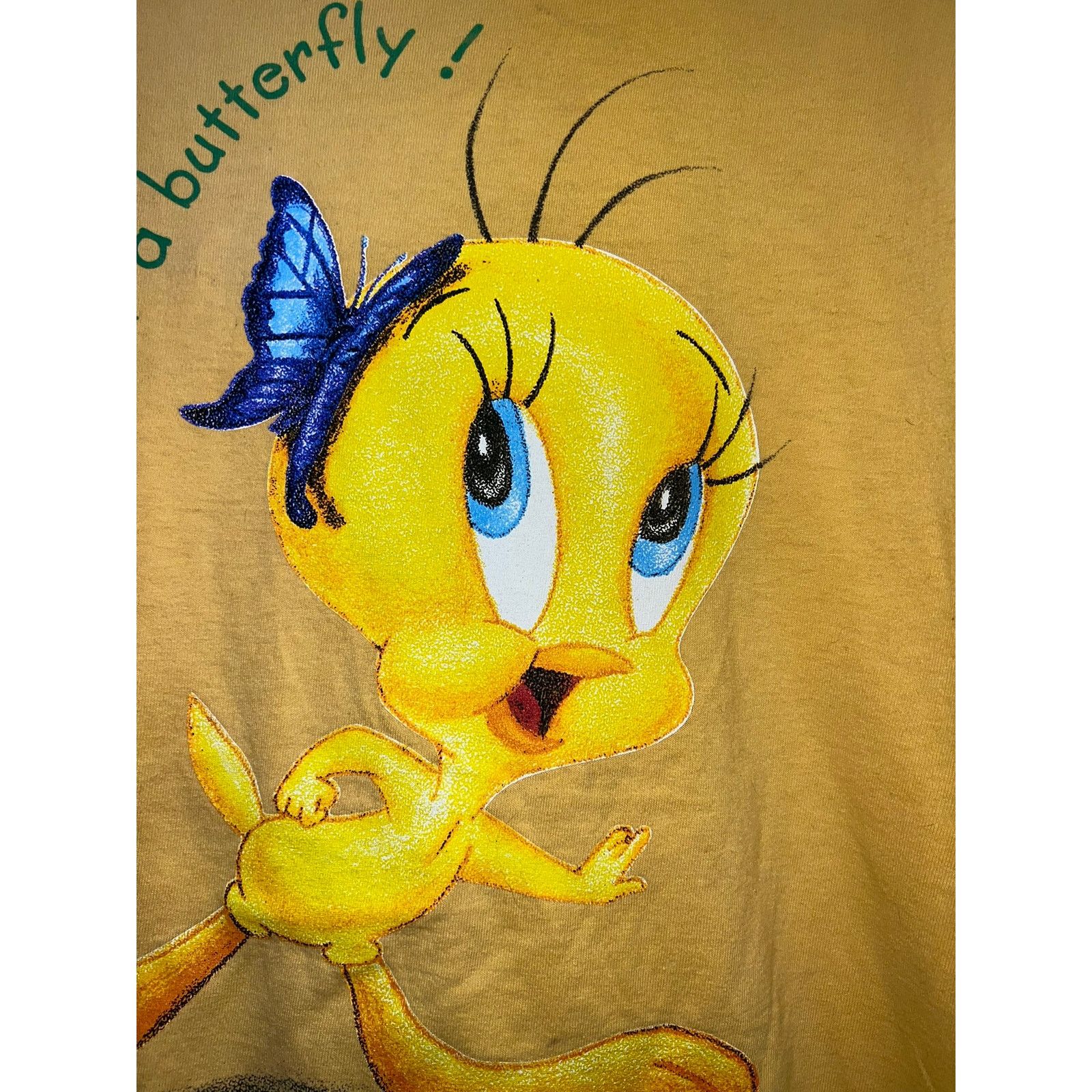 Vintage Vintage Looney Tunes Tweety Shirt Cartoon Yellow 90s Tee XL Size US XL / EU 56 / 4 - 3 Thumbnail