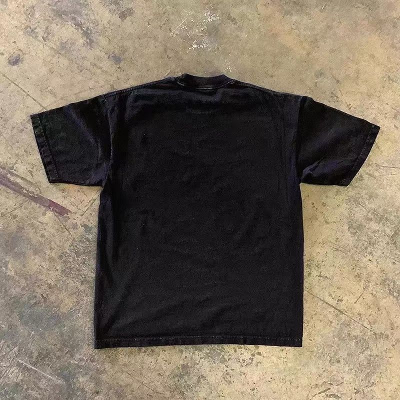 Japanese Brand × Vintage Black street washed retro eye print t-shirt Size US M / EU 48-50 / 2 - 2 Thumbnail
