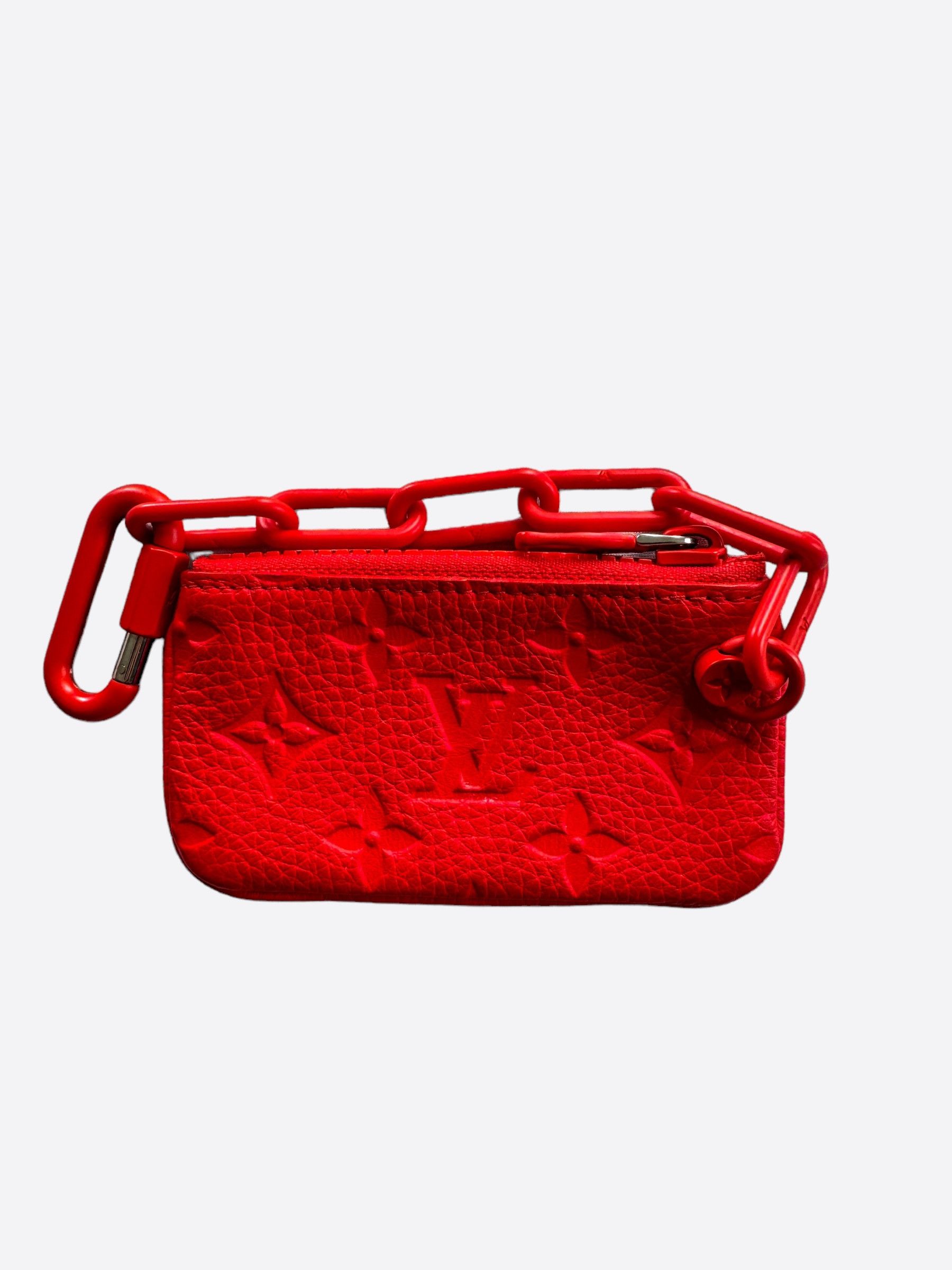image of Louis Vuitton Red Taurillon Monogram Key Pouch, Men's