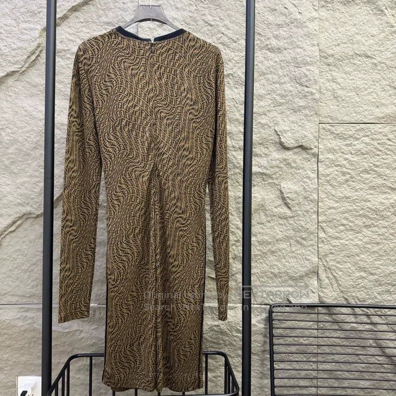 Fendi Fendi Monogram Printed Maxi Dress Size S / US 4 / IT 40 - 2 Thumbnail