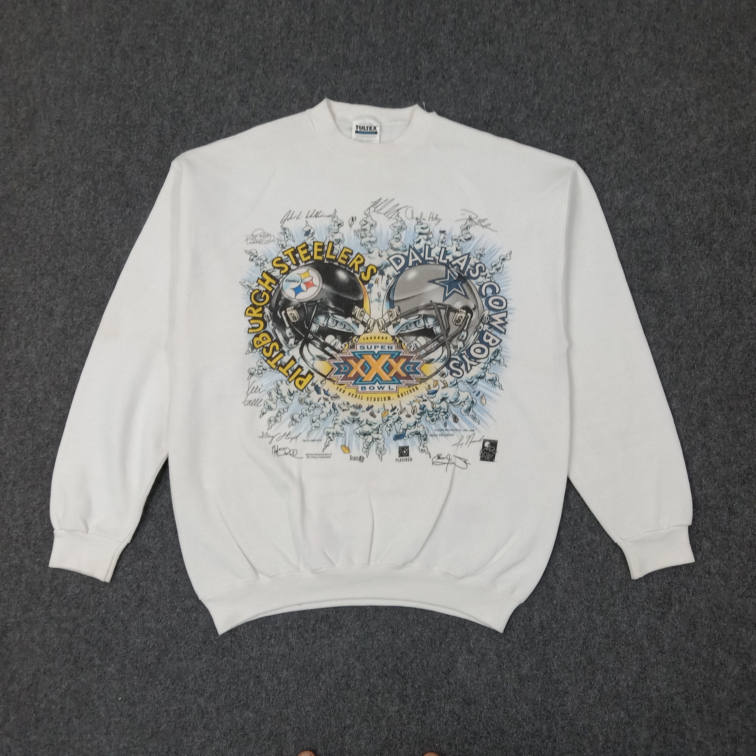 NFL 90's Pittsburgh Steelers X Dallas Cowboys Sweatshirt C253N10 Size US L / EU 52-54 / 3 - 1 Thumbnail