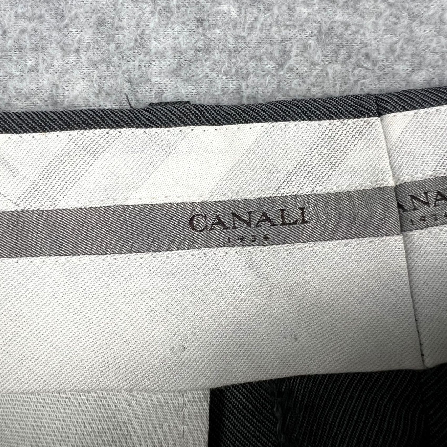 Canali Canali Dress Pants Trouser Slacks Wool Straight Fit Flat Front 36x30 Grey Mens Size US 38 / EU 54 - 3 Thumbnail