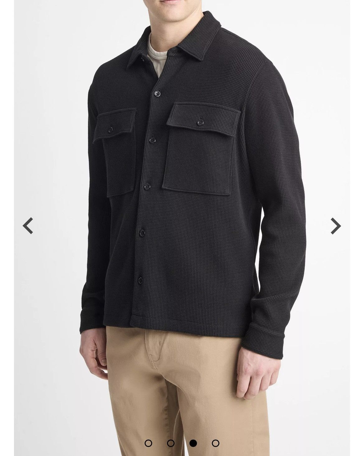 Vince Vince Chunky Waffle Cotton-Blend Shirt Jacket Size US L / EU 52-54 / 3 - 8 Thumbnail