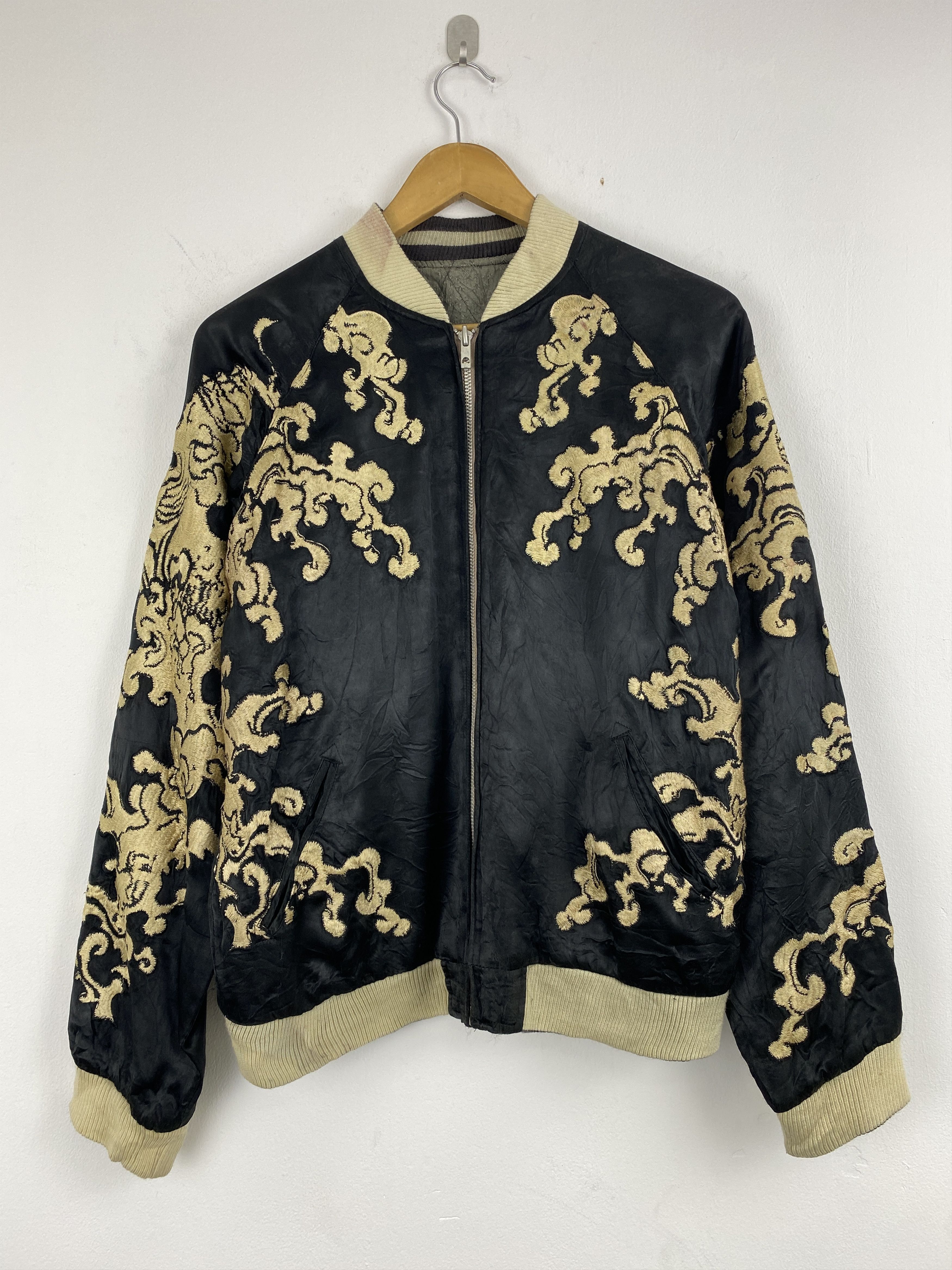 Dragonfly Japan Bosozoku Biker Dragonfly Tattoo Silk Reversible Jacket Size US M / EU 48-50 / 2 - 2 Thumbnail