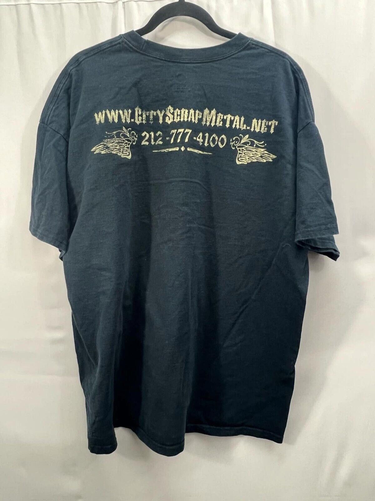 Designer Vintage 90s Y2K City Scrap Metal Grunge T Shirt NYC 2XL Size US XXL / EU 58 / 5 - 3 Thumbnail
