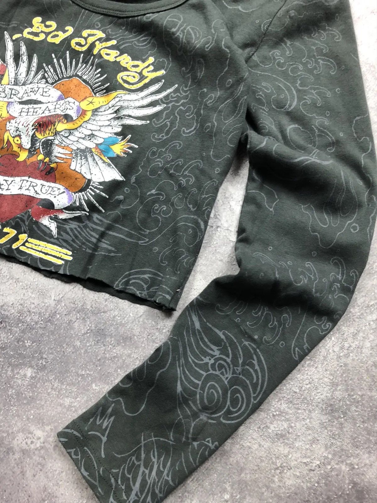 Ed Hardy ED HARDY x URBAN OUTFITTERS Long Sleeve Punk Y2k Streetwear Size S / US 4 / IT 40 - 9 Thumbnail