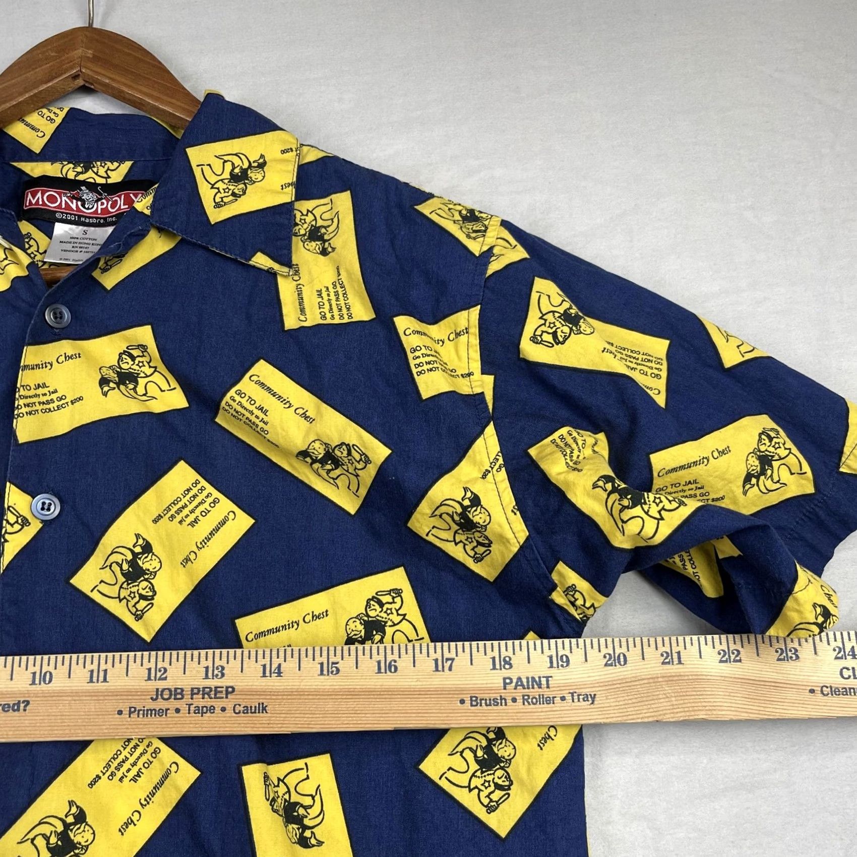 Vintage VINTAGE MONOPOLY Shirt Mens S Blue Hawaiian Community Chest Go To Jail 2001 Size US S / EU 44-46 / 1 - 4 Thumbnail