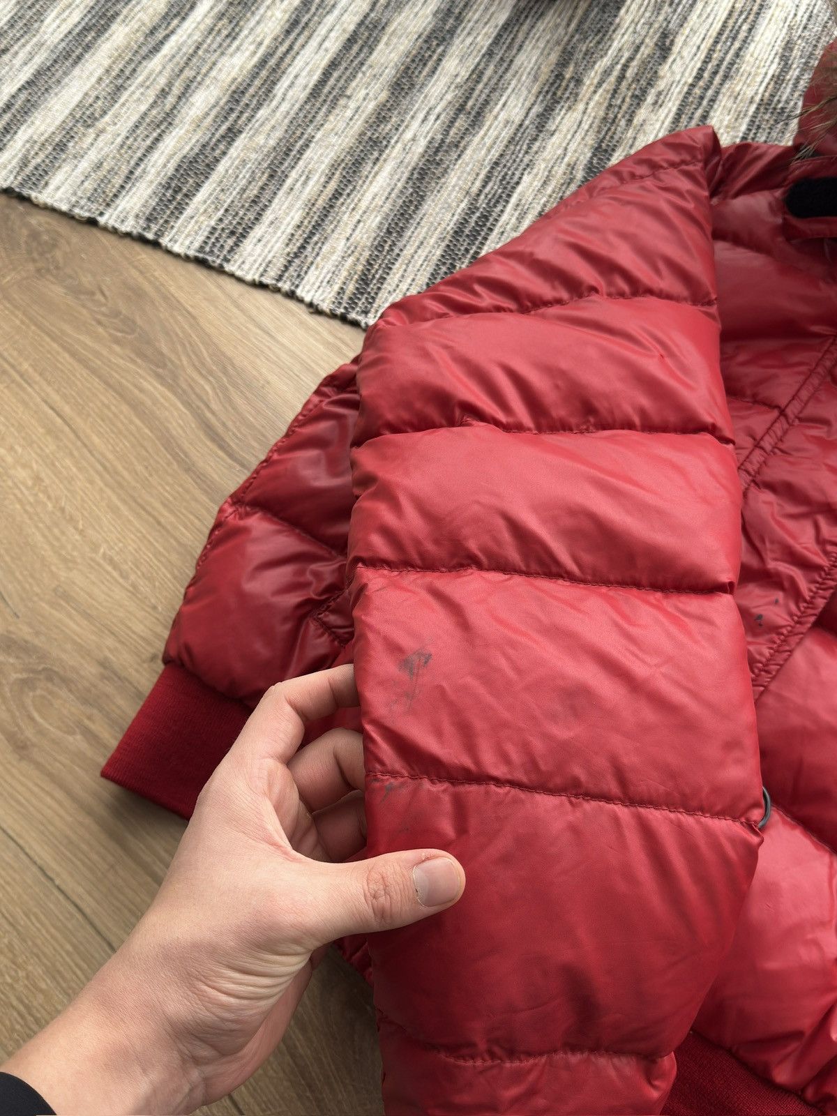 Moncler Moncler Alpin Fur down jacket red woman size 1 Size S / US 4 / IT 40 - 14 Thumbnail