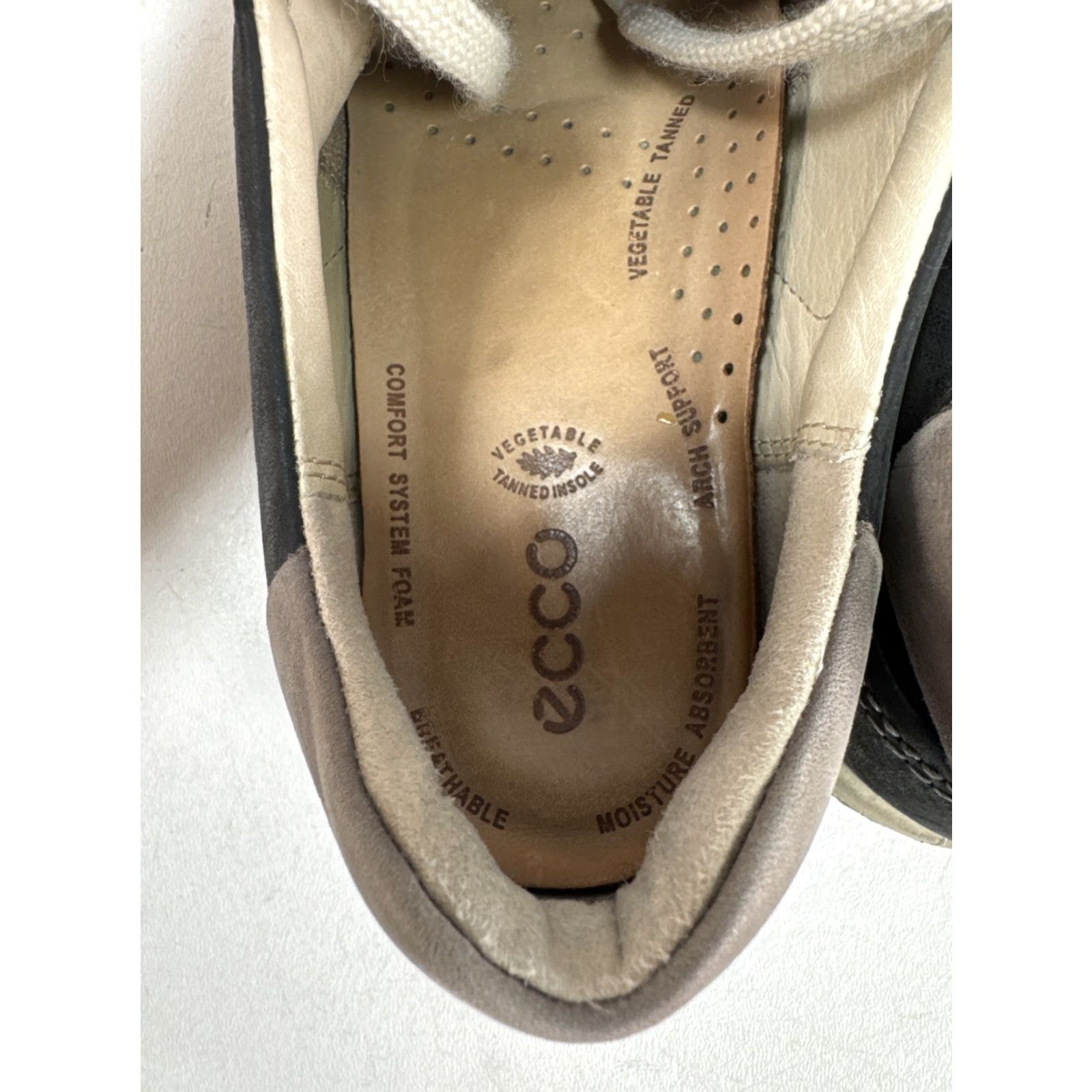 Ecco ECCO Sneakers Women's Size 10 41EU Leather Blue Low Top Casual City Street Walking Shoes Slip-on Lace Up Comfort Cushioned Size US 10 / IT 40 - 6 Thumbnail