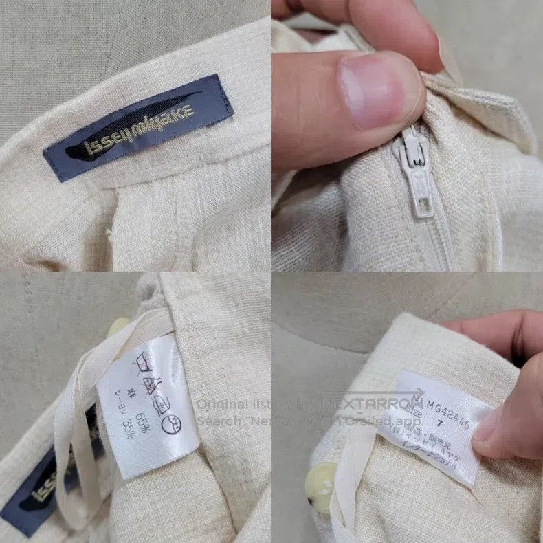 Issey Miyake Issey Miyake size:7 Calligraphy Brush Logo Tapered Plaid O Size 22" - 9 Thumbnail