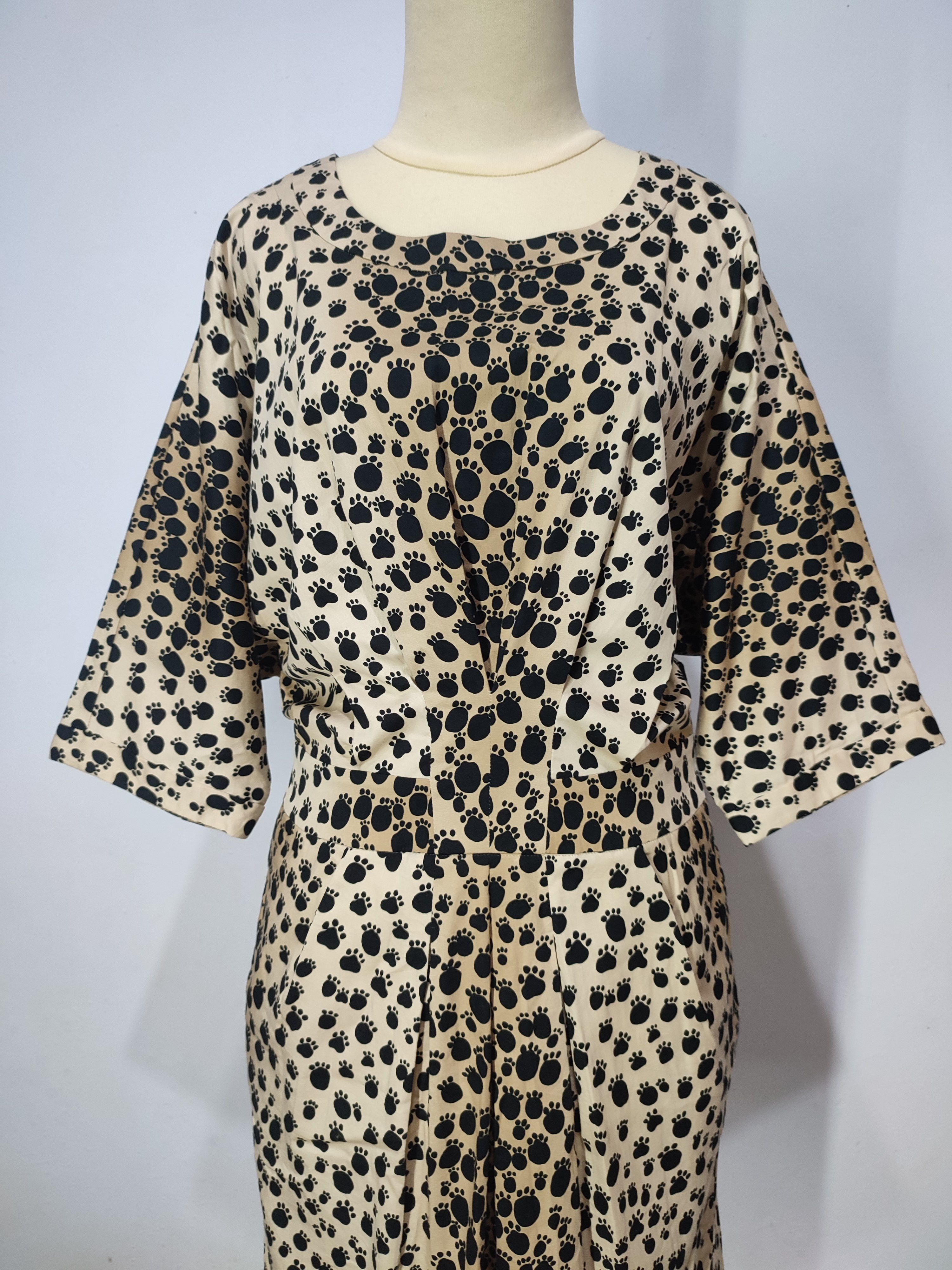 Moschino 2000s Love Moschino- Graphic Paw Print Relaxed Kimono Sleeve Size M / US 6-8 / IT 42-44 - 4 Thumbnail