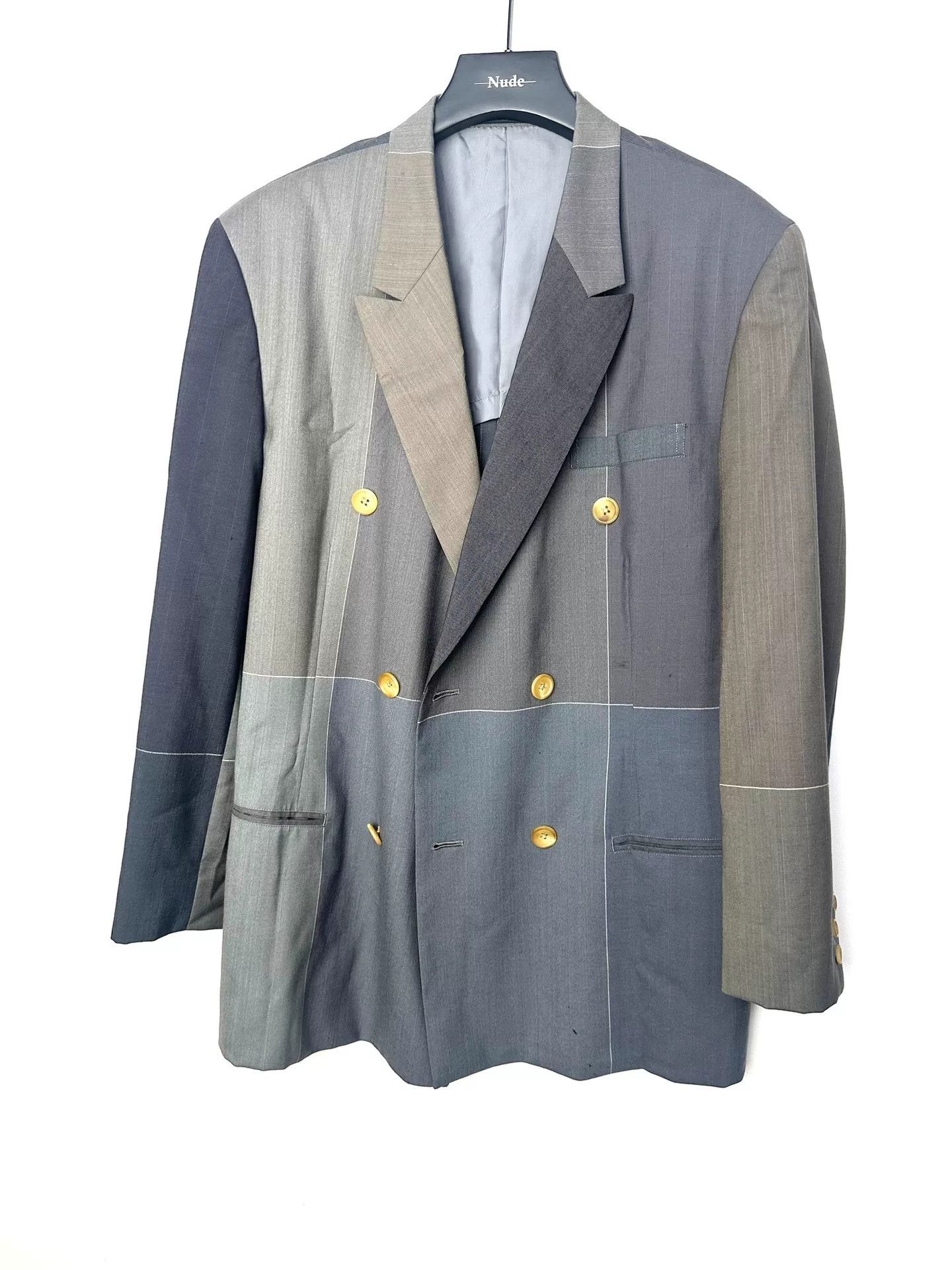 Yohji Yamamoto Yohji Yamamoto Pour Homme Color Block Suit Size US M / EU 48-50 / 2 - 1 Thumbnail