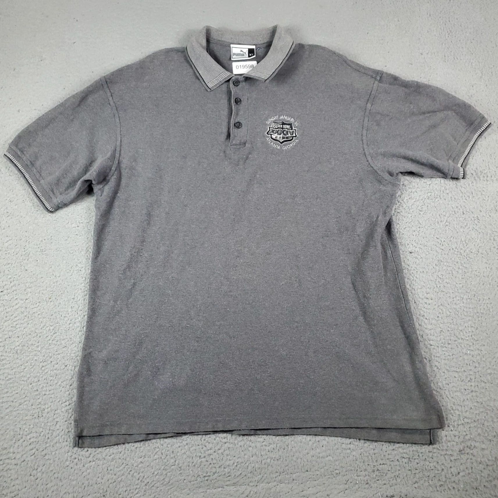 Puma VINTAGE Puma Polo Shirt Mens XL Gray Super Bowl 2000 NFL Football Short Sleeve Size US XL / EU 56 / 4 - 3 Thumbnail