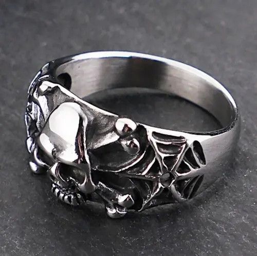Jewelry × Vintage Gothic Steel Skull Rings Size ONE SIZE - 2 Thumbnail