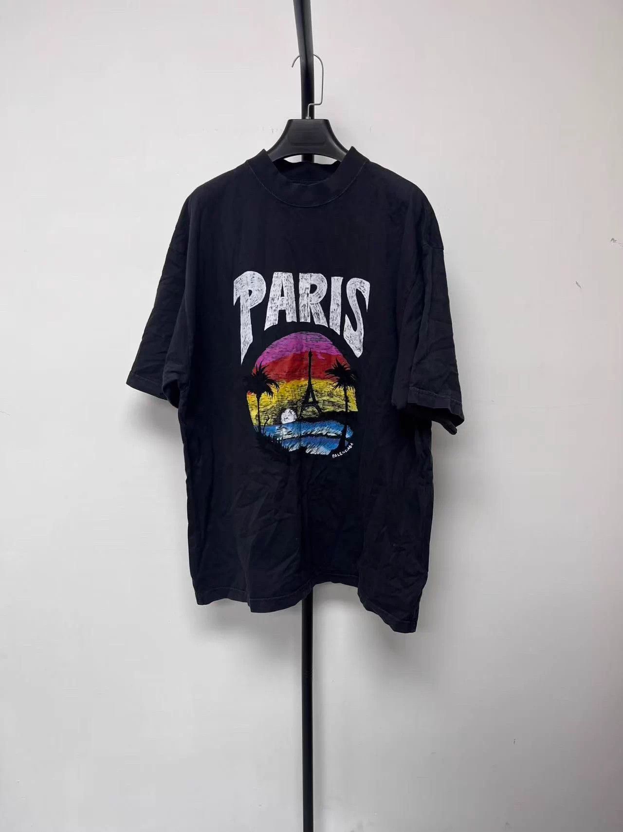 Balenciaga Balenciaga Arch Letter Print Men's Black Crew SS L Size US L / EU 52-54 / 3 - 1 Thumbnail