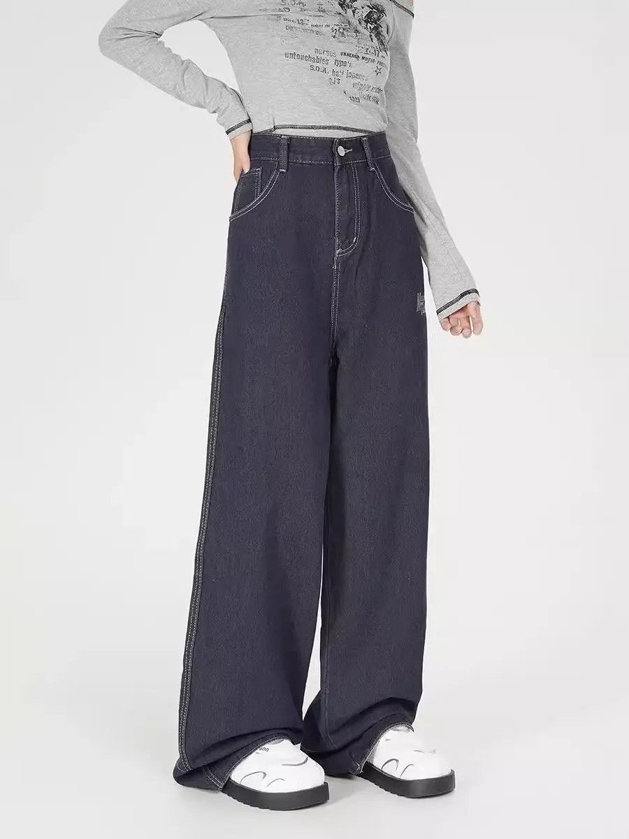 Japanese Brand × Jean Retro loose checkered patchwork jeans Size US 32 / EU 48 - 2 Thumbnail