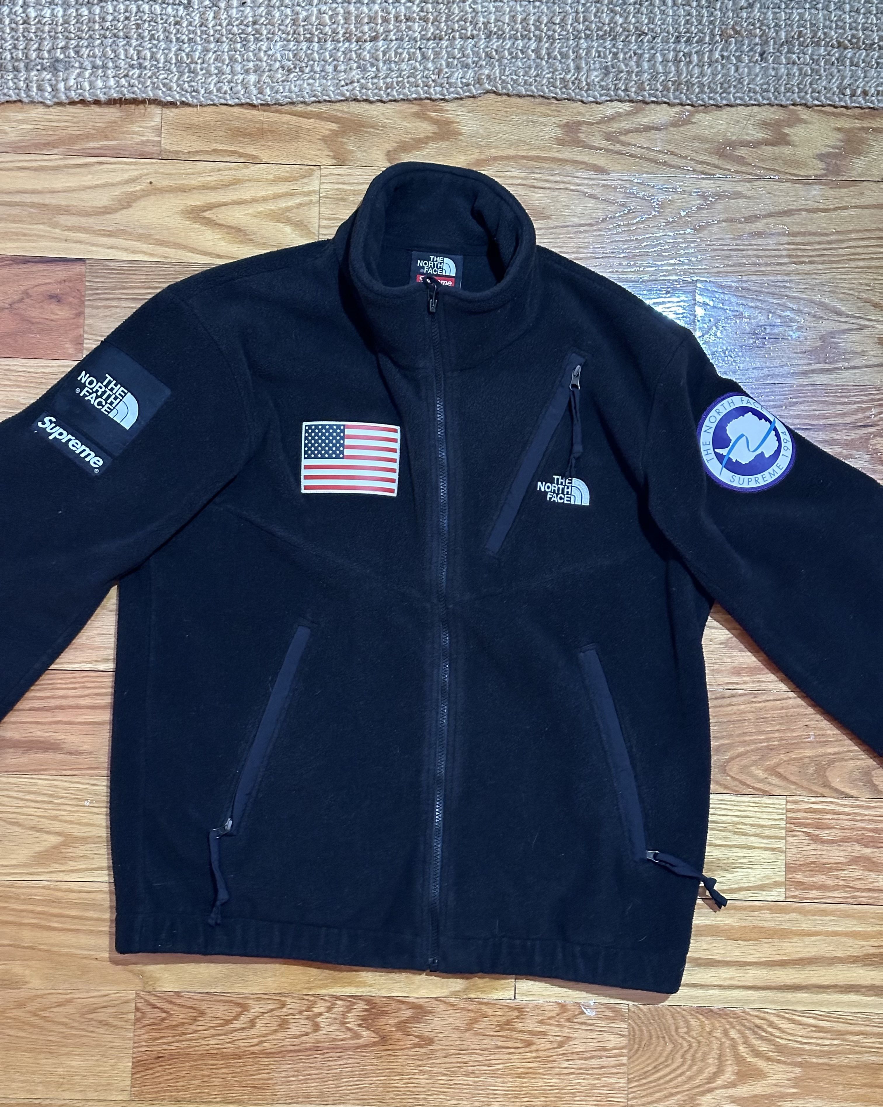 image of Supreme X Tnf North Trans Antartica Expedition Fleece Jacket in Black, Men's (Size Large)
