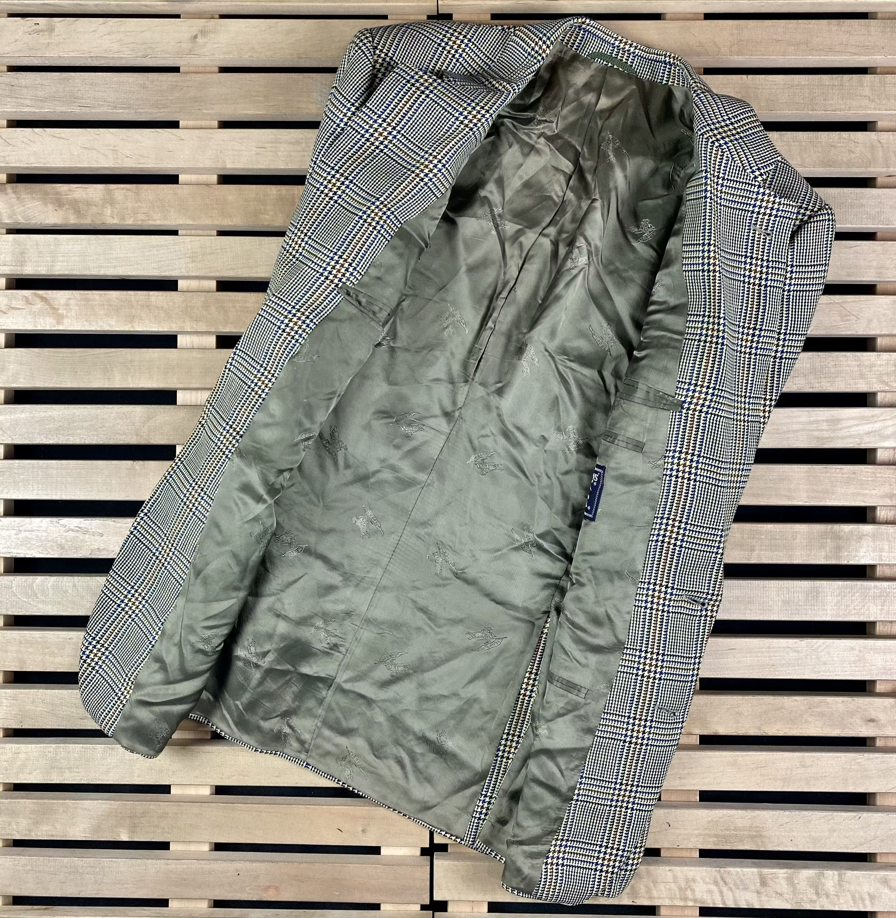 Burberry × Vintage Mens Blazer Jacket Burberrys Vintage Size XL Size 52R - 4 Thumbnail