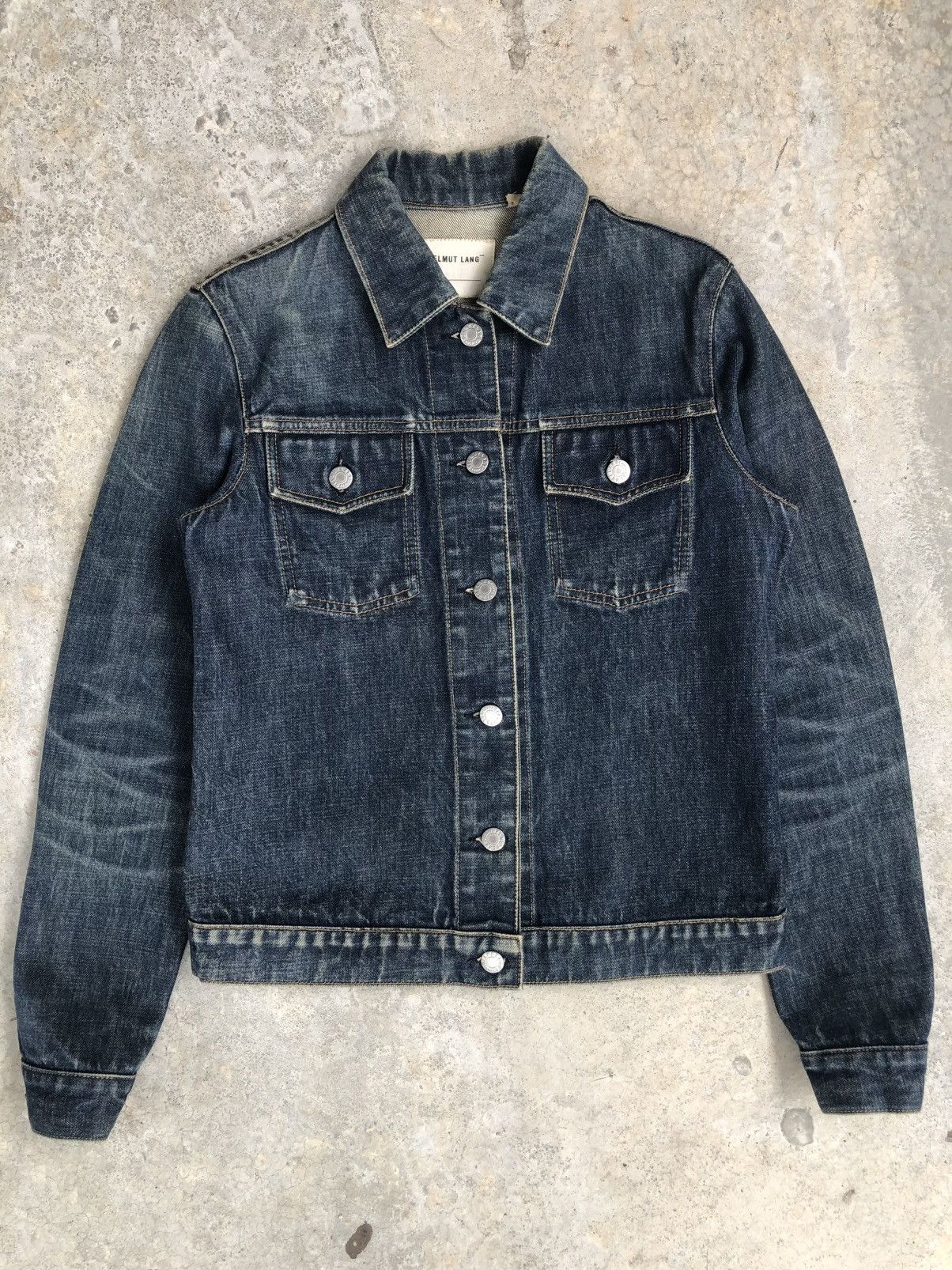 Helmut Lang Helmut Lang ss2003 leather sleeve denim jacket | Grailed