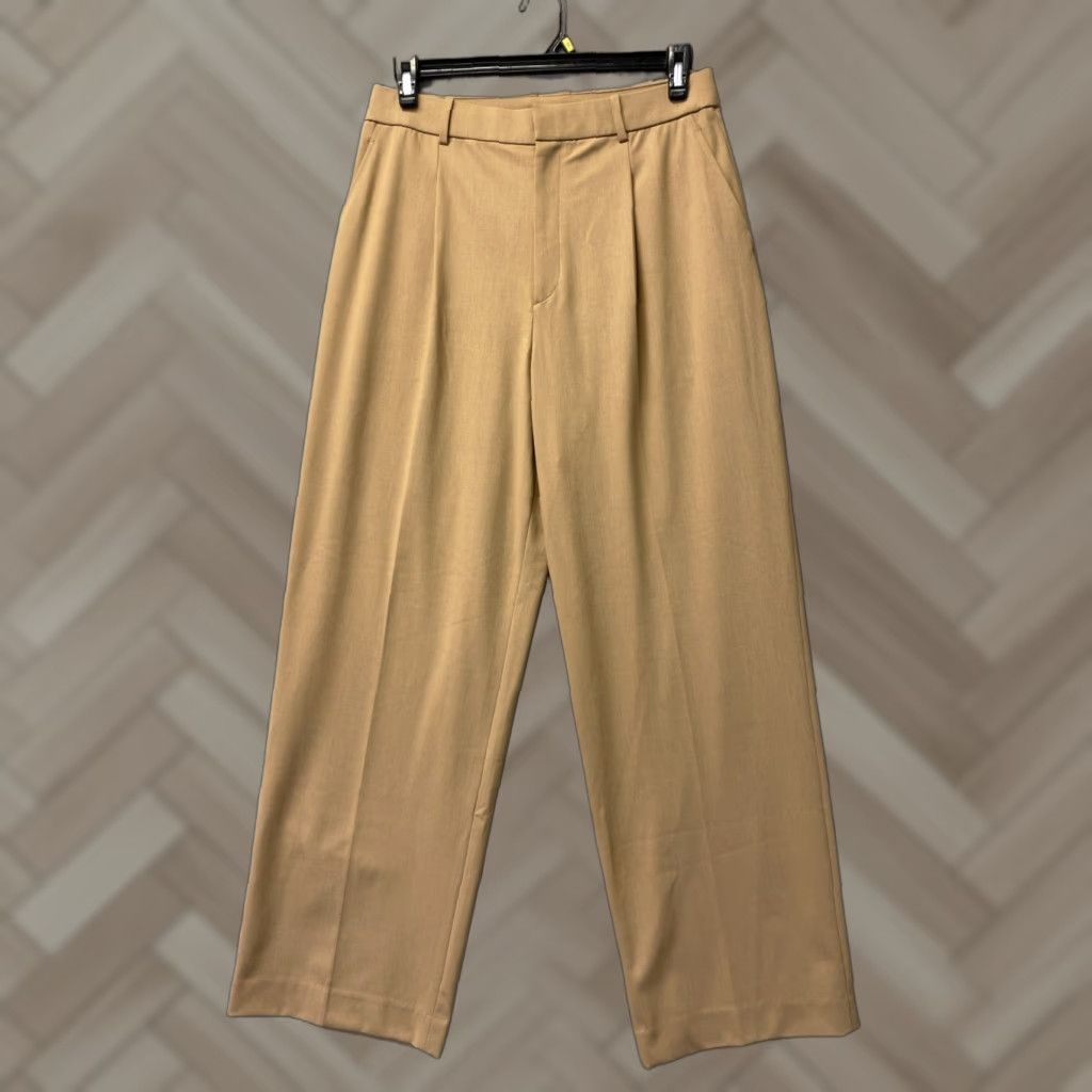 Uniqlo Uniqlo Pants Women Gold Pleated Wide-Leg 31x32 Adult Regular Wide-Leg Dress Pants Womens Size 24" / US 00 / IT 34 - 1 Thumbnail
